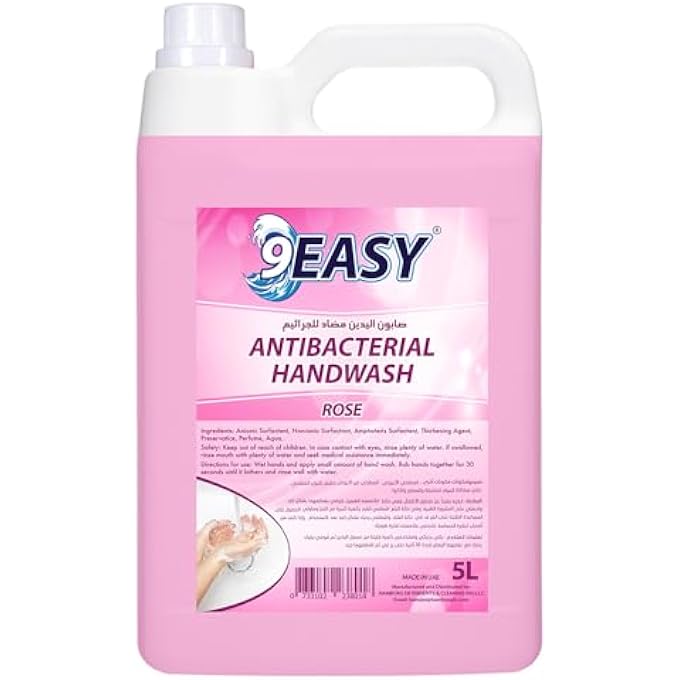 9EASY ANTIBACTERIAL HANDWASH ROSE, 5L - Image 1